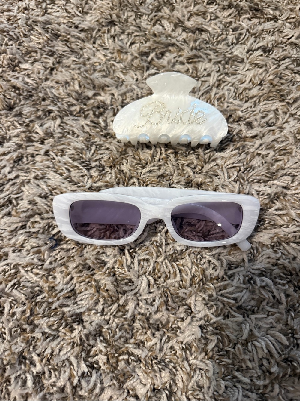 White Rectangular Sunglasses